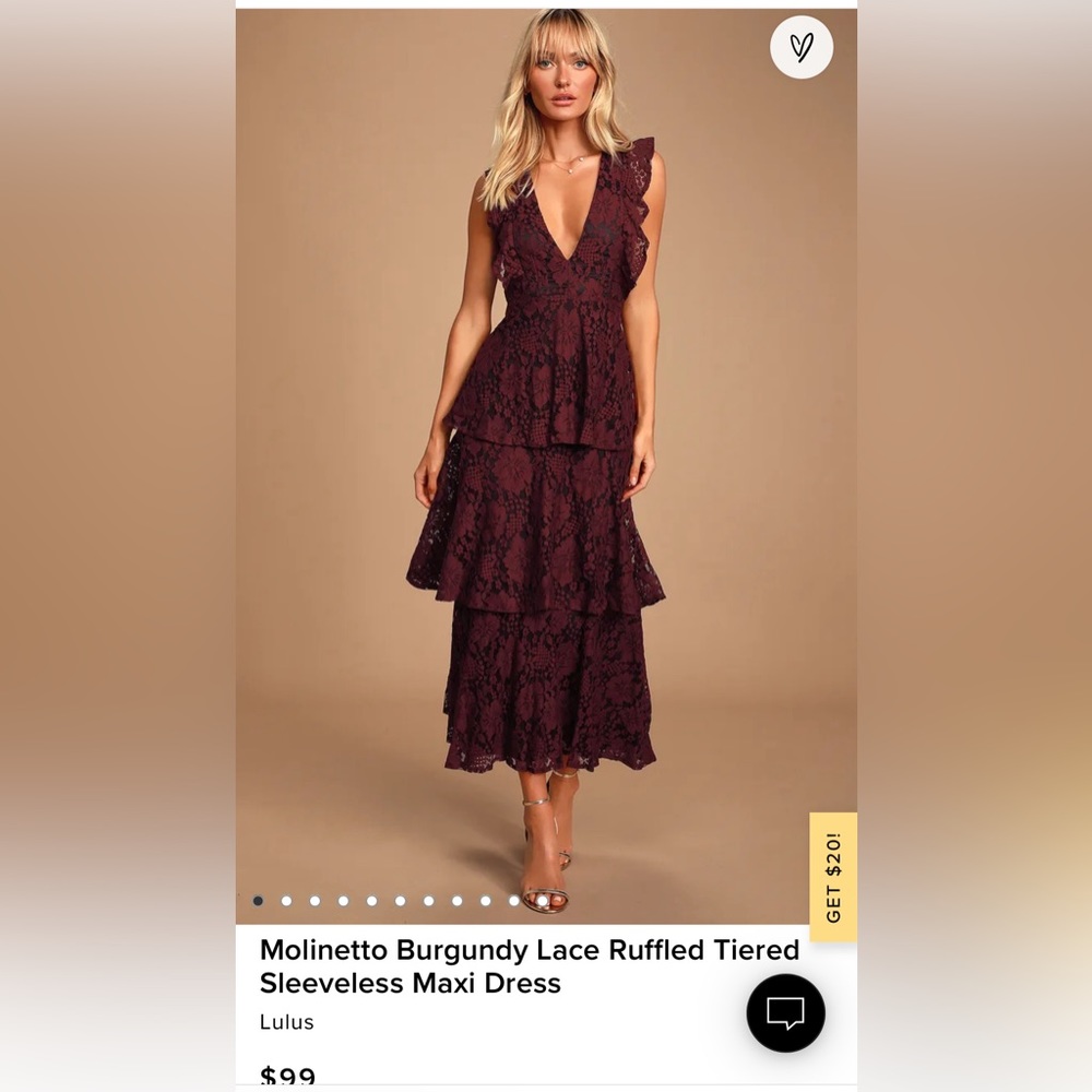 Lulu’s lace ruffled tiered dress